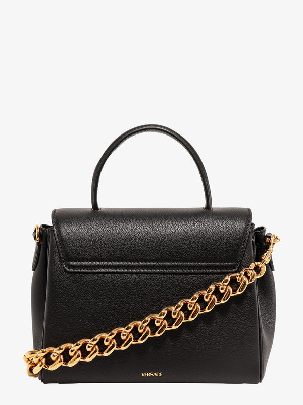 Shop Versace La Medusa Leather Disco Bag