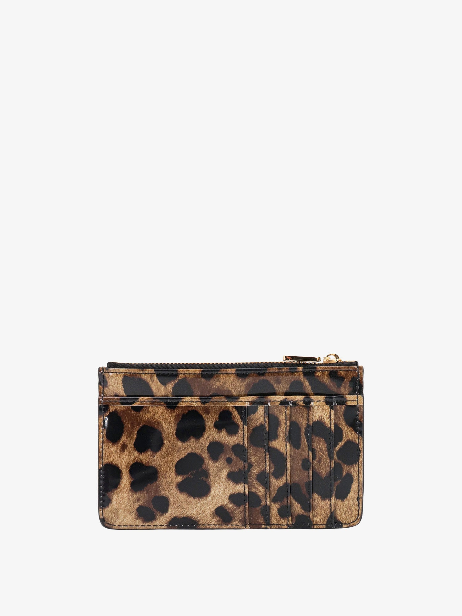 Dolce & Gabbana Tie Printed Dauphine Leather Zip-Around Wallet