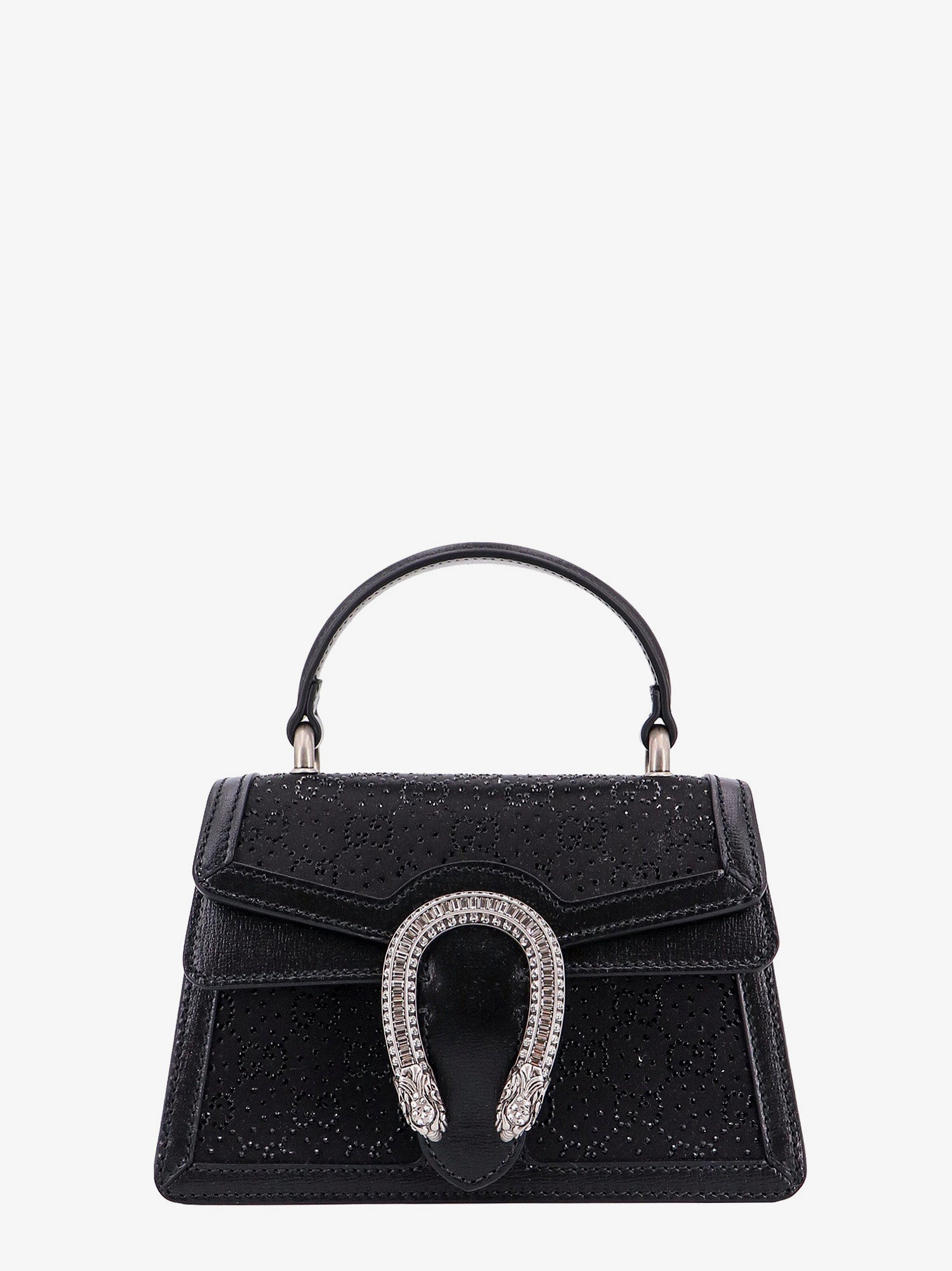 Gucci Dionysus Super Mini Bag With Crystals In Black